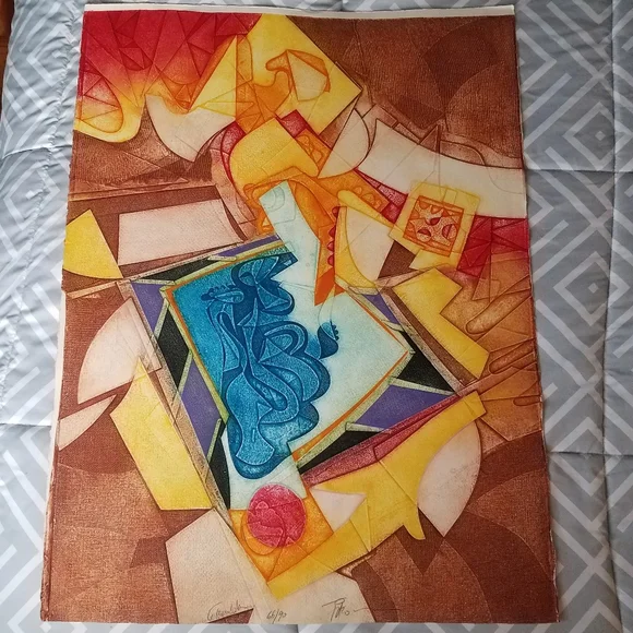 Signed, Titled & Numbered Modern Abstract Artwork By Gerard Fitremann