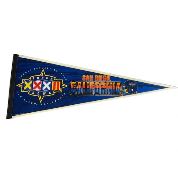 Super Bowl XXXII San Diego Flag 1998 Denver Broncos Vs Packers