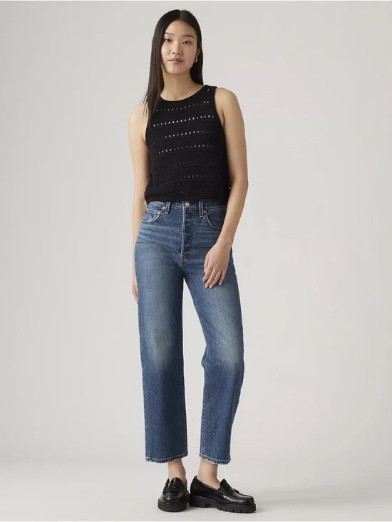 Levi’s Ribcage Straight Ankle Jeans in On My Honor - Dark Wash size 29