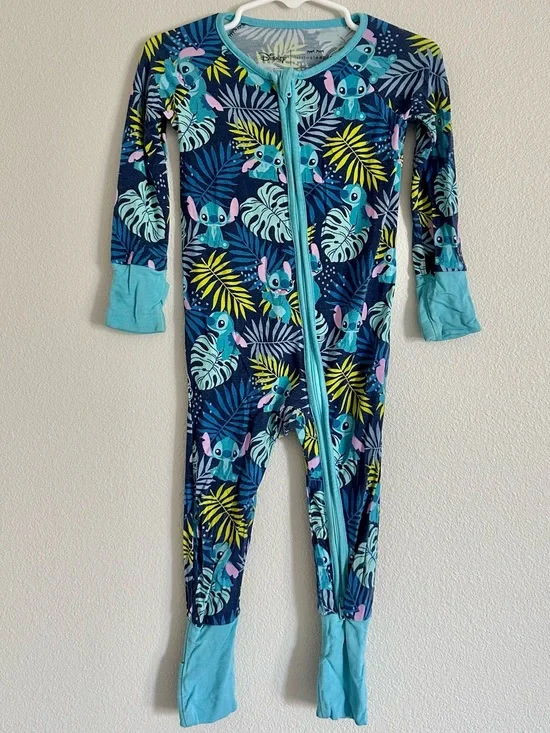 Little Sleepies Disney Aloha Stitch Bamboo Zippy Pajamas 6-12M