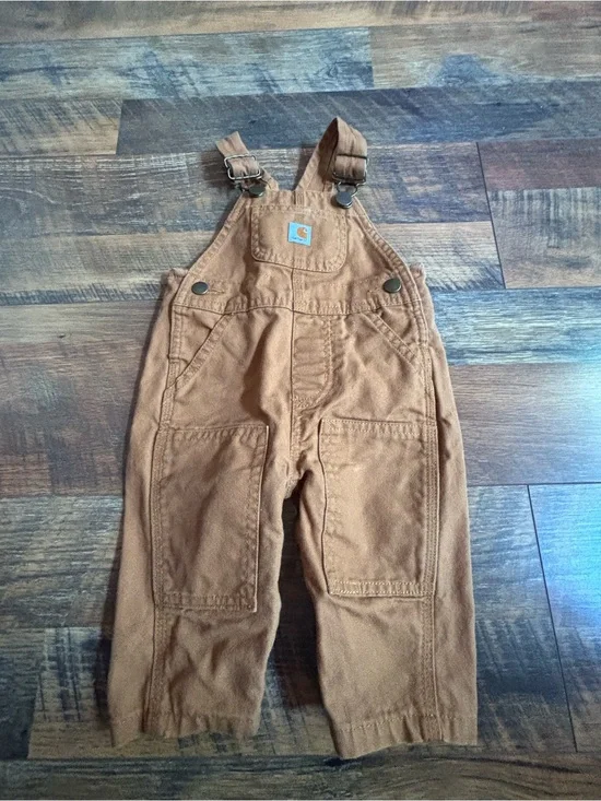 Carhartt canvas bib overalls size 6 months