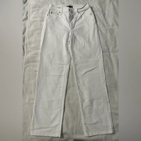 Eileen Fisher Women’s  Organic Cotton White Jeans -‎ Size 0