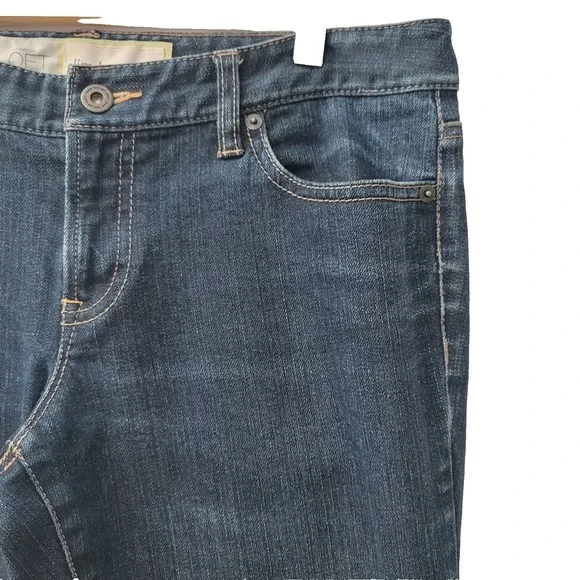 Ann Taylor Loft Jeans Womens 6‎ Blue Slim Boot Mid Rise Stretch Denim Classic
