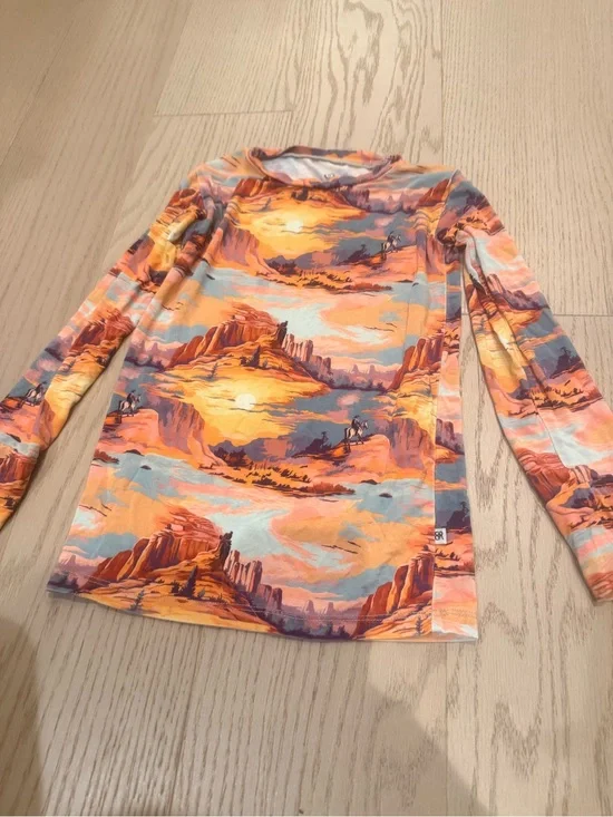 Bums and Roses Saddle Up Sunset Long sleeve