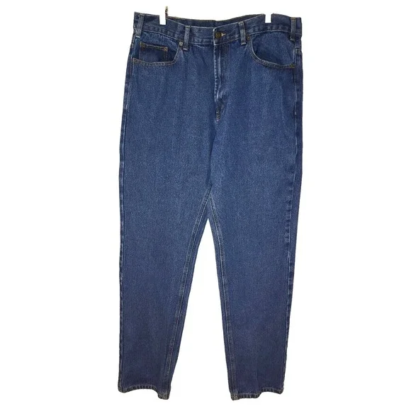 Full‎ Blue Mid Wash Blue 5 Pocket 100 % Cotton Straight Leg Jean 38X36