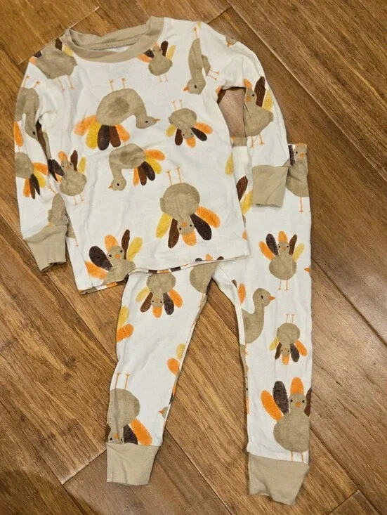 Carter's Baby Toddler Turkey Long Sleeve Shirt & Pants Pajama Set