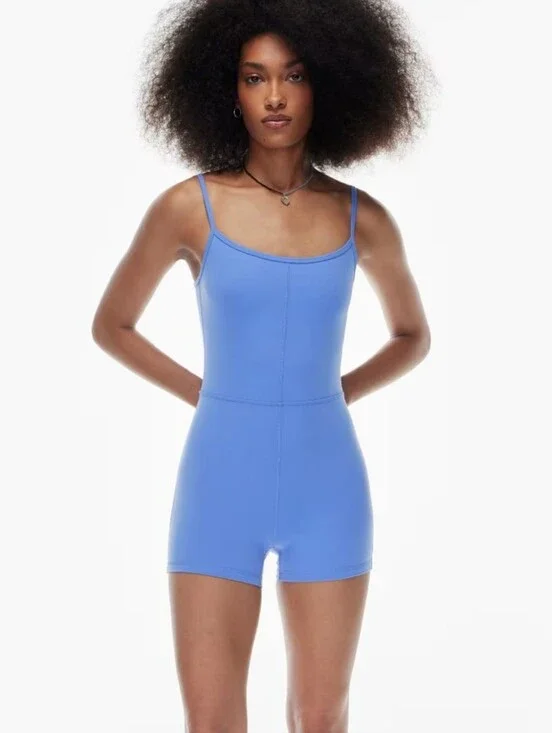 Madewell Light Blue Spaghetti-Strap Romper