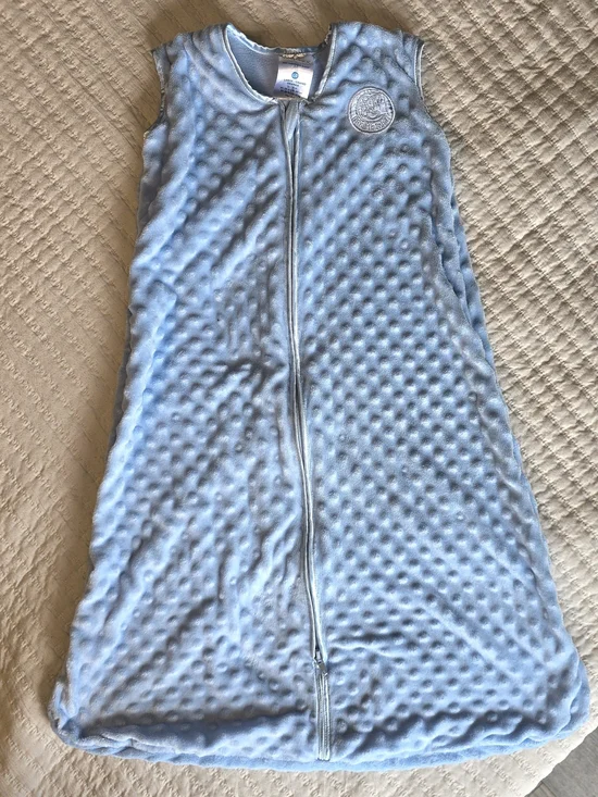 Halo Light Blue Minky Sleeveless Zip Sleep Sack