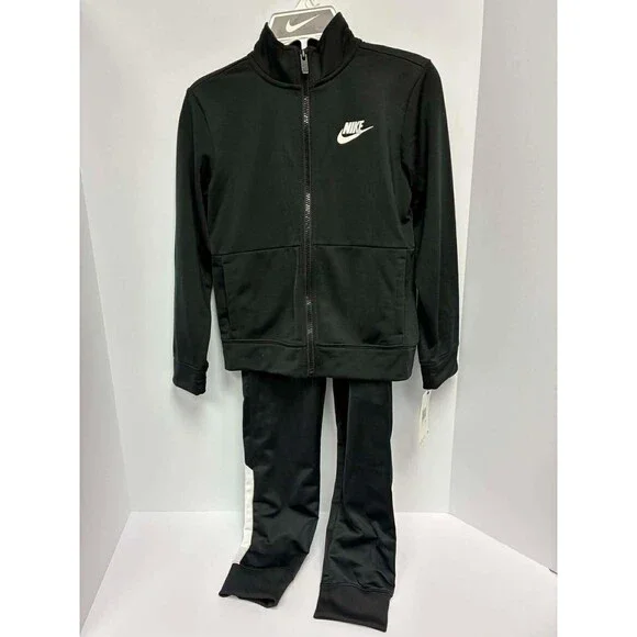 Nike Boys 2 Piece Taping Zip Jacket & Jogger Pants Track Set Size 7‎