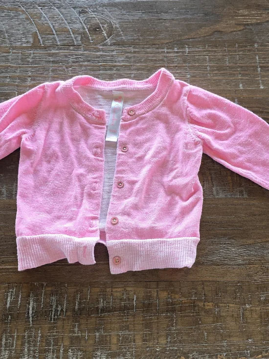 Cherokee Pink Button-Front Cardigan 18M