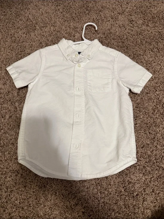 The Children's Place White Short-Sleeve Button-Down Shirt