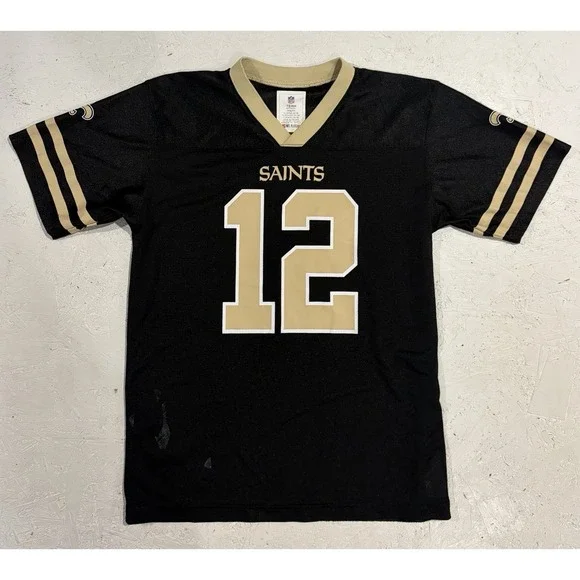 New Orleans Saints Jersey Youth XL Black Olave 12 Football‎ NFL Athletic Boys