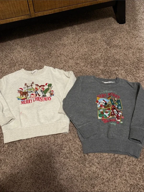 Disney kids Christmas sweaters