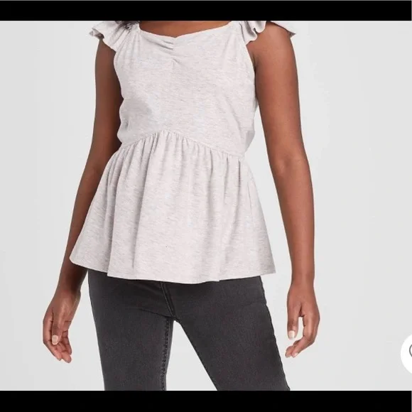 Girls’ Tie-Back Peplum‎ Tank Top