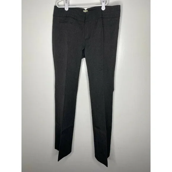 ECRU Womens 6 Gray Straight Leg High Waisted Flat‎