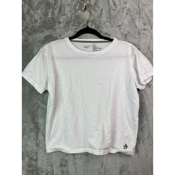 Penguin Boys White Undershirt T-Shirt Large 14‎ 16 Short Sleeve *Note