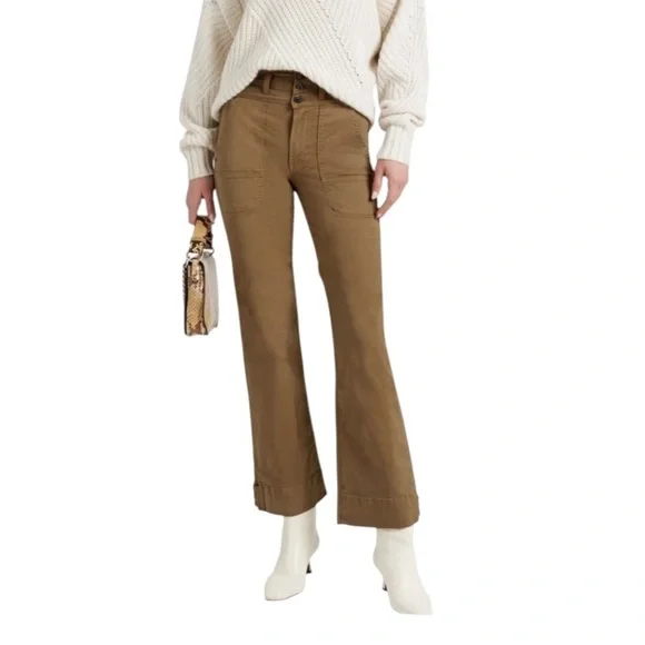 Veronica Beard Marley High Rise Convertible Wide Leg Pants