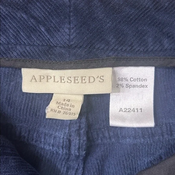 Appleseed’s Corduroy Straight Leg Pants Navy Blue Women’s Size 14