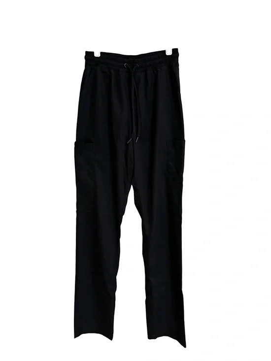 Jaanuu black stretch waistband high waisted nurse medical scrub pants size XST