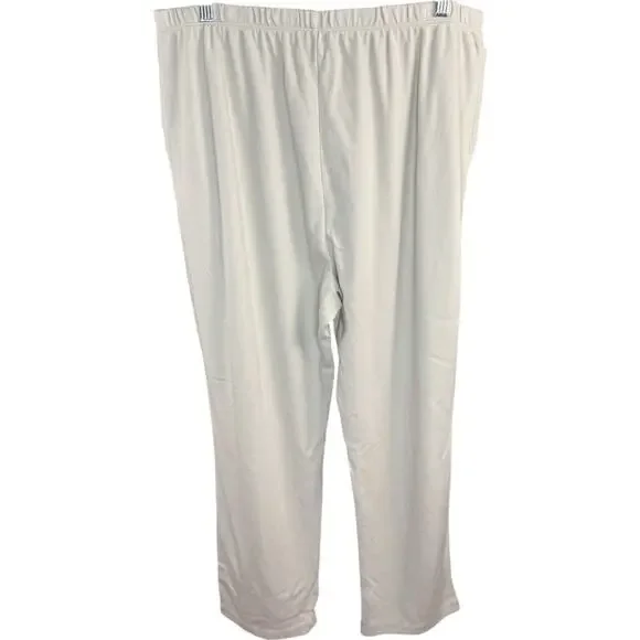 Lands’ End 1X/P‎ Cotton Lounge Pants Beige Elastic Waist Pull-On 16W 18W