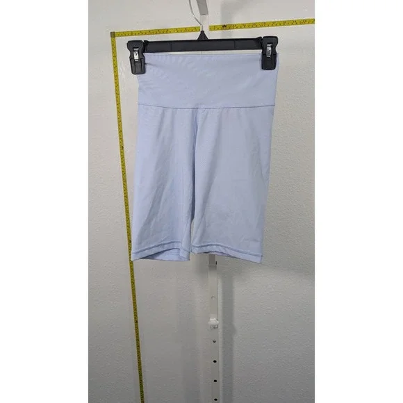 Adidas Aeroready Biker Short Women Small Blue High Waisted Athletic Yoga Legging