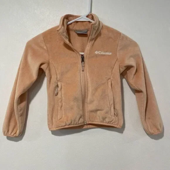 Columbia Girls XXS (4/5) Peach Full-Zip Fleece Jacket