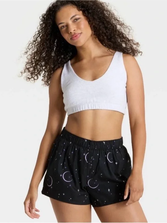 White Ribbed Sleep Crop Tank - Sleeper Comfort