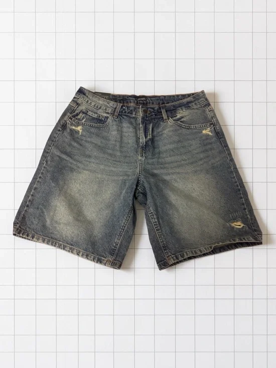 Wild Fable Distressed Denim Shorts — Faded Blue