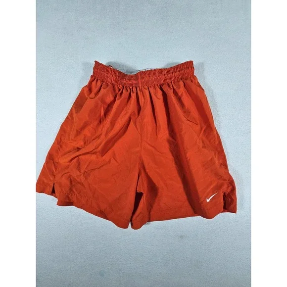 Nike‎ Team Dri-FIT Athletic Shorts Orange Mesh Lined Women Small 107531