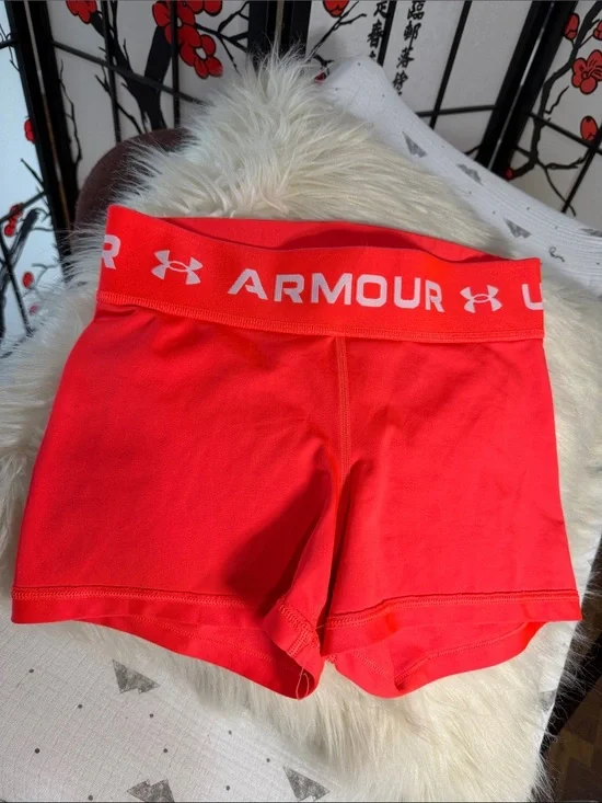 Under Armour Women’s Bright Red Compression Bike Shorts