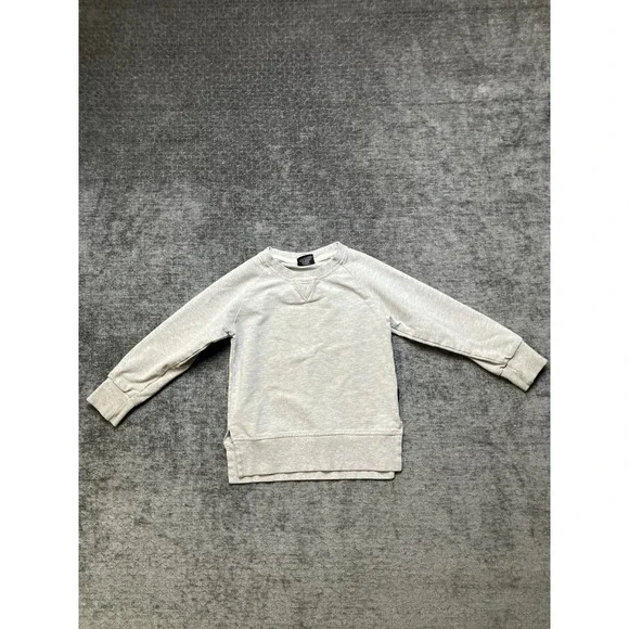 Little Bipsy Sweatshirt Toddler Boys 3T-4T‎ Heather Gray Cotton Long Sleeve Slit