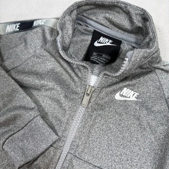 Nike‎ Baby Track Jacket Gray Full Zip 18M Polyester Logo Tape