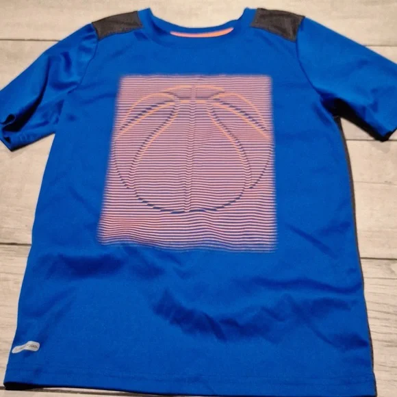 🦔Jumping Beans Blue and Orange Basketball Tee🐧