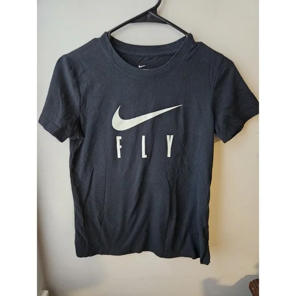 Nike Fly‎ Dri-FIT Unisex Small Black Swoosh Logo Athletic T-Shirt