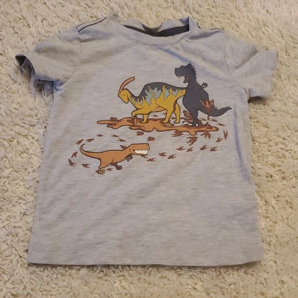 5‎ For $25 Tommy Bahama Gray Dinosaur Print Kids T-Shirt Boys Size 24 Months