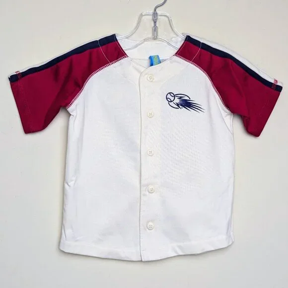 VTG 00s Gymboree The‎ Great Bambini Baseball Jersey Shirt 12-18 Months