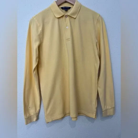 Brooks Brothers Boys Long-Sleeve Cotton Pique Polo Size L