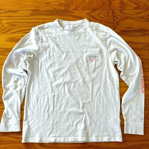 Vineyard Vines White Kids Long Sleeves T-Shirt - size XL​​