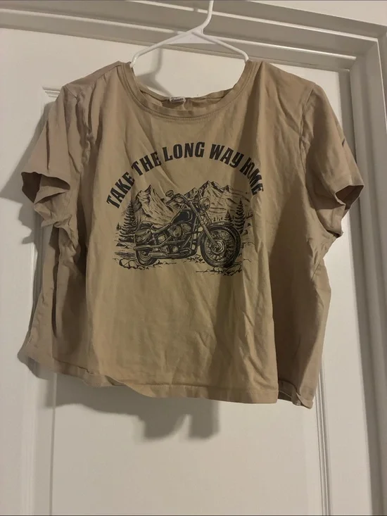 Take The Long Way Home Graphic Tee - Beige Kids Top