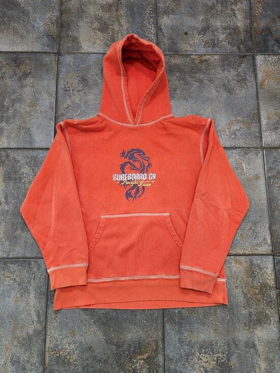 Vintage Y2K Old Navy Surfboard Co Boy's Youth 12 Dragon Hoodie Sweatshirt