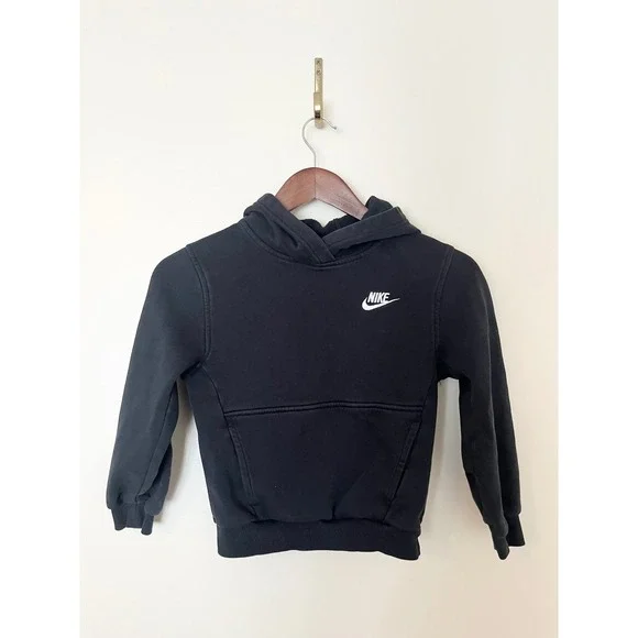 NIKE Kids Black Pullover Hoodie Sweatshirt Everyday Logo‎ | Youth Small