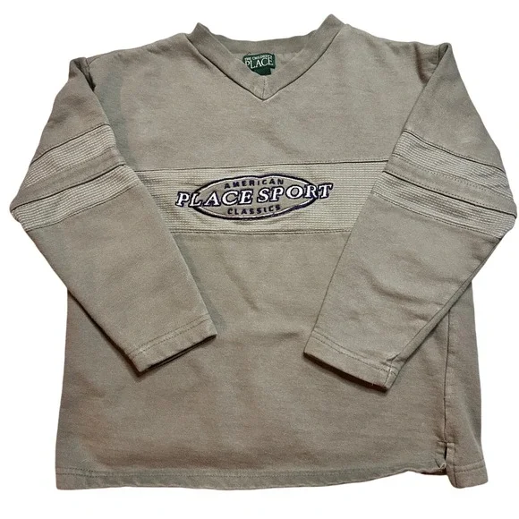 Vintage The Children's‎ Place Sport Sweatshirt Olive Green Youth 6X/7