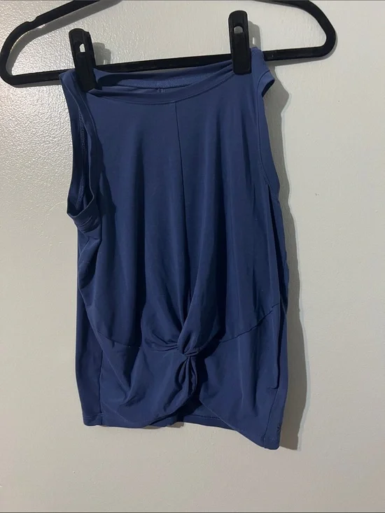 Athleta Girls Deep Blue Twist-Front Athletic Tank
