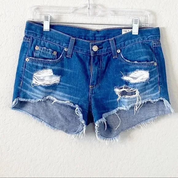 Rag & Bone Distressed Jean‎ Shorts