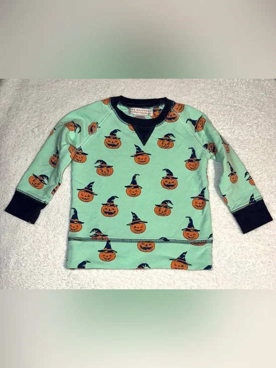 TBBC Cassidy Comfy Crewneck in Olde Jolly Jack O' Lantern, size 12-18 mos