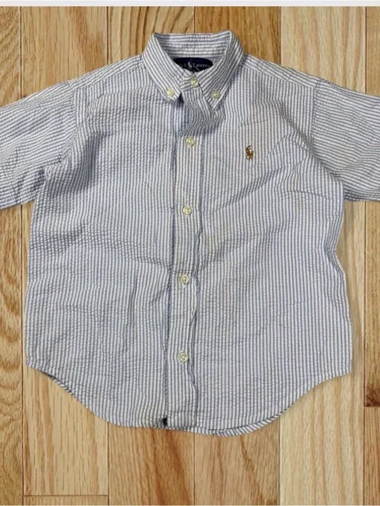 Polo by Ralph Lauren Blue & White Striped Button-Down Shirt