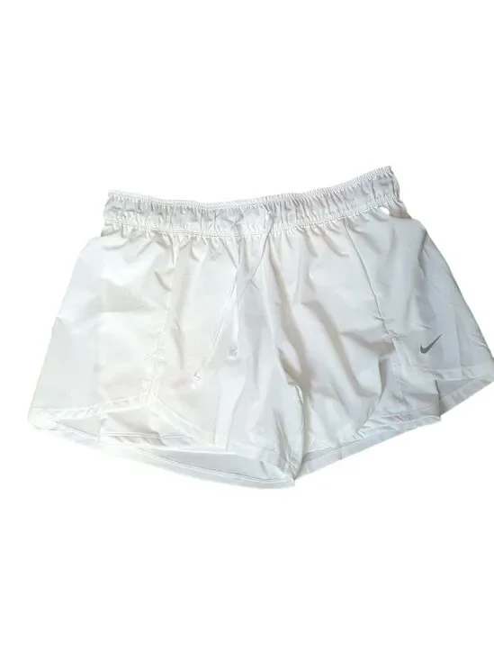 Nike white dual lines training shorts size L