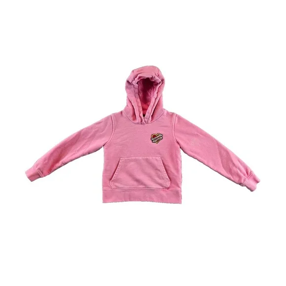 Zadig‎ & Voltaire Hoodie Girls 8 (M) Pink Justin Hear Embrodiered Logo Pullover