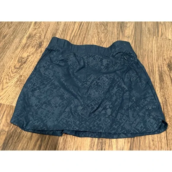 Orvis Skort Womens M Blue Shimmer w/shorts Pockets Stretch Golf Athletic