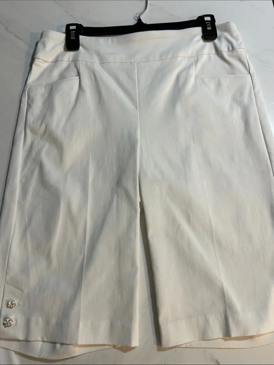 Coral Bay Cream Knee-Length Dress Shorts